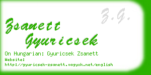 zsanett gyuricsek business card